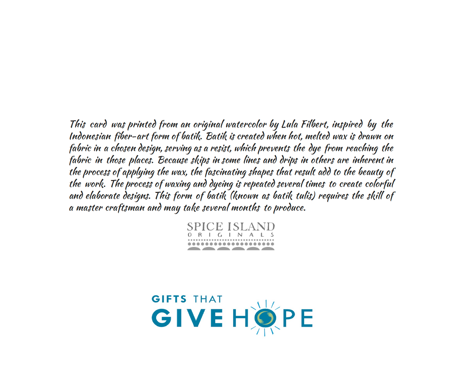 Spice Island Originals x GTGH Christmas Cards