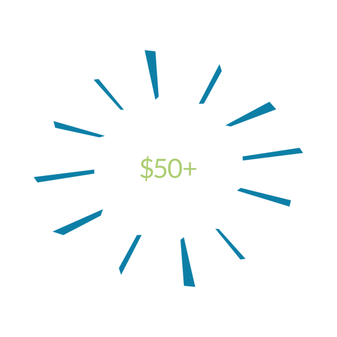 $50+